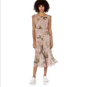 BCBGeneration Purple Floral MIDI Dress NWT 10